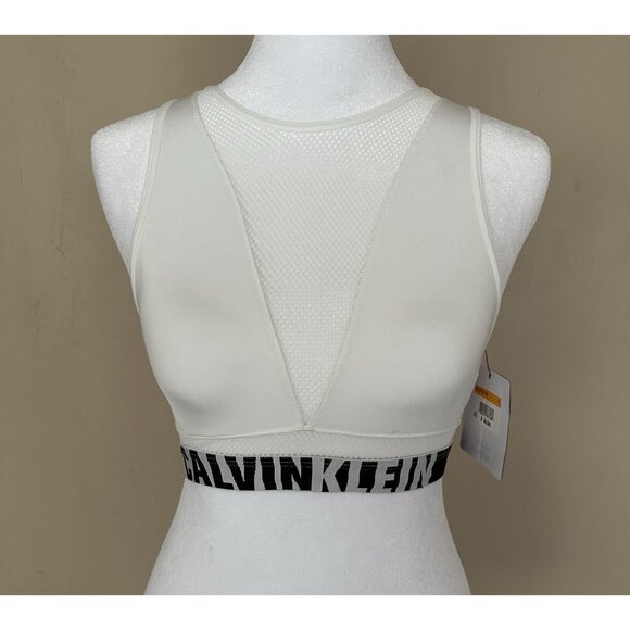 Set Of 2 Calvin Klein Unlined Bralette Mesh White Size Small Petite NWT - Picture 3 of 6